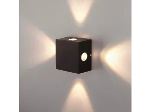 1601 TECHNO LED / Светильник садово-парковый со светодиодами Kvatra черный