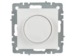 BRITE Светорегулятор поворотно-нажимной 600Вт CC10-1-0-БрБ белый ИЭК