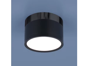 DLR029 10W 4200K /Светильник светодиодный стационарный черный матовый/черный хром