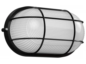 Светильник НПБ 1202 черный овал с реш. (ИЭК)