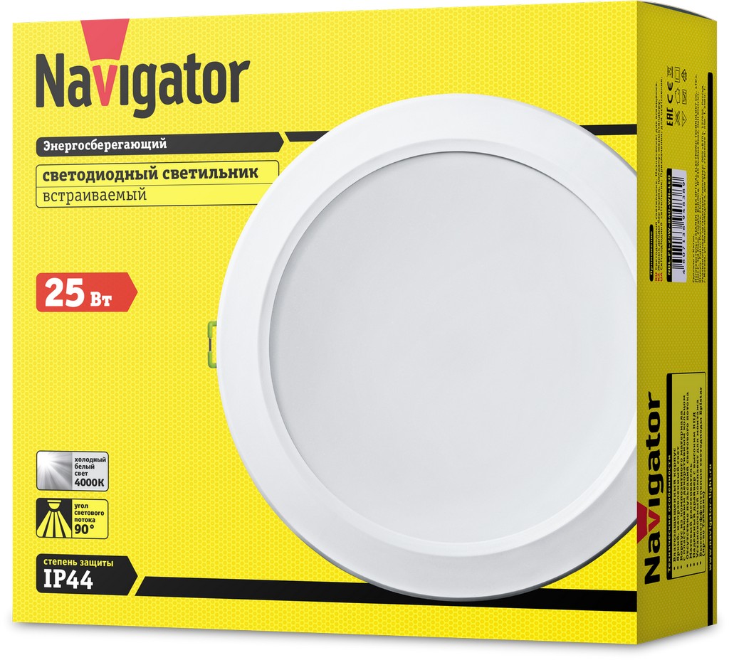 Светильник NDL-P1-25W-840-WH-LED 94 838 Navigator