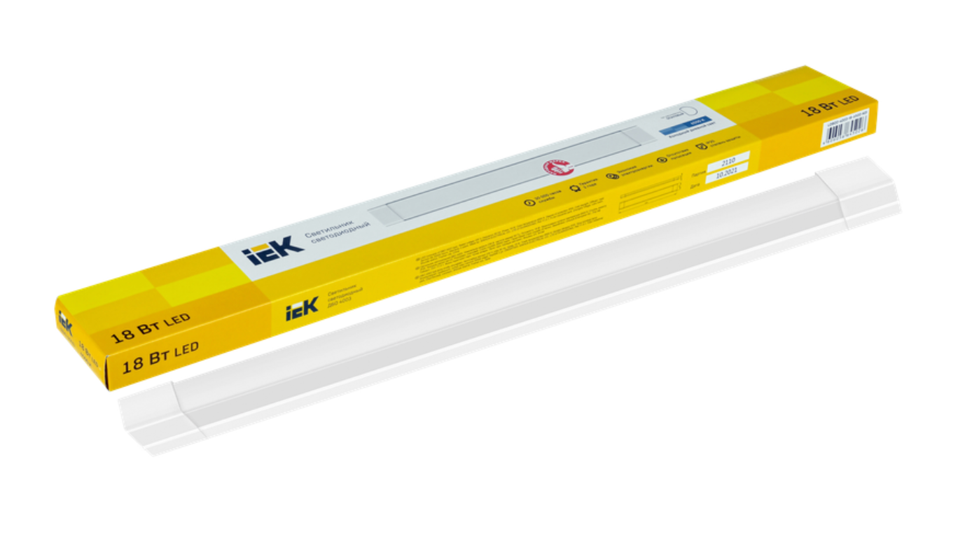 Светильник LED ДБО 4003 18Вт 6500К IP20 600мм опал ИЭК