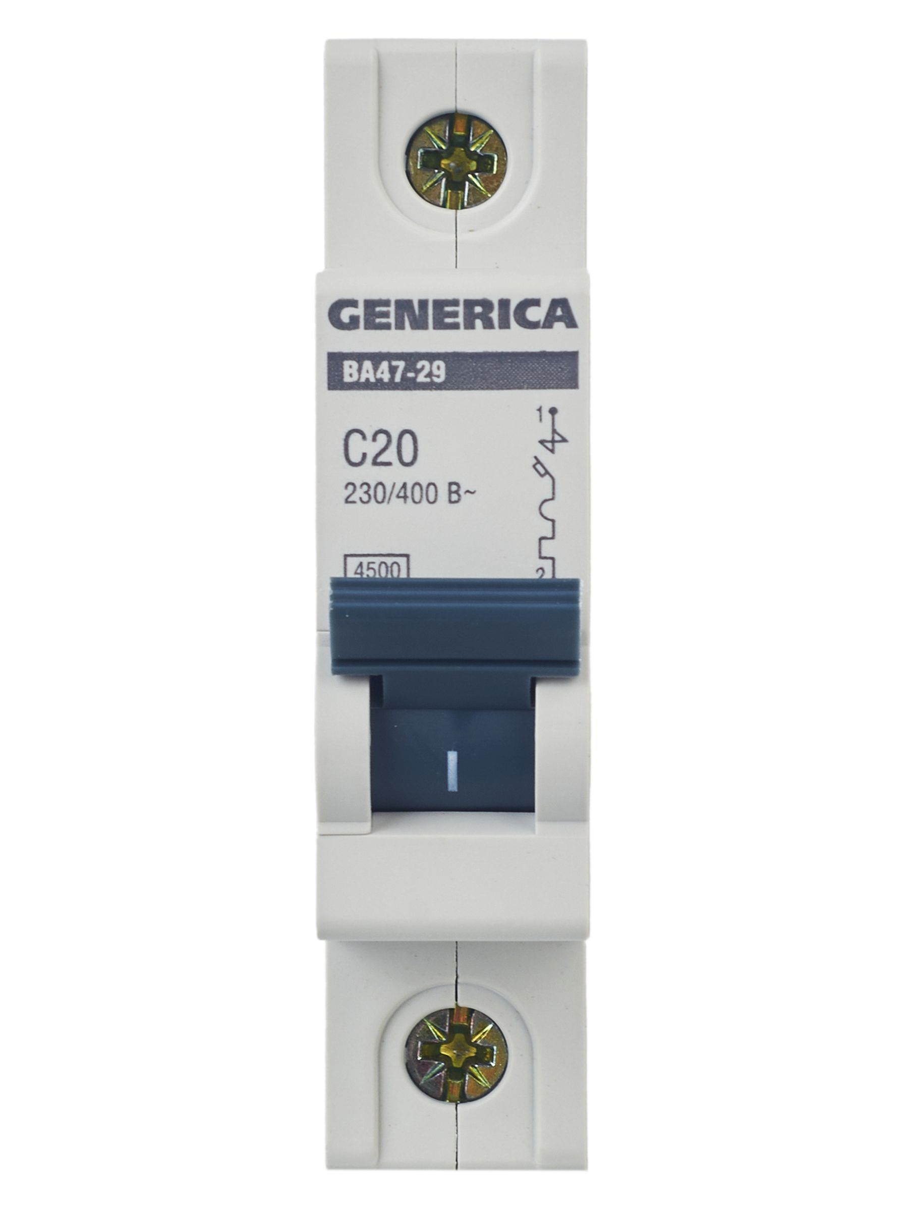 Автомат 1Р ВА 47-29 20 А 4,5кА характеристика С GENERICA ИЭК