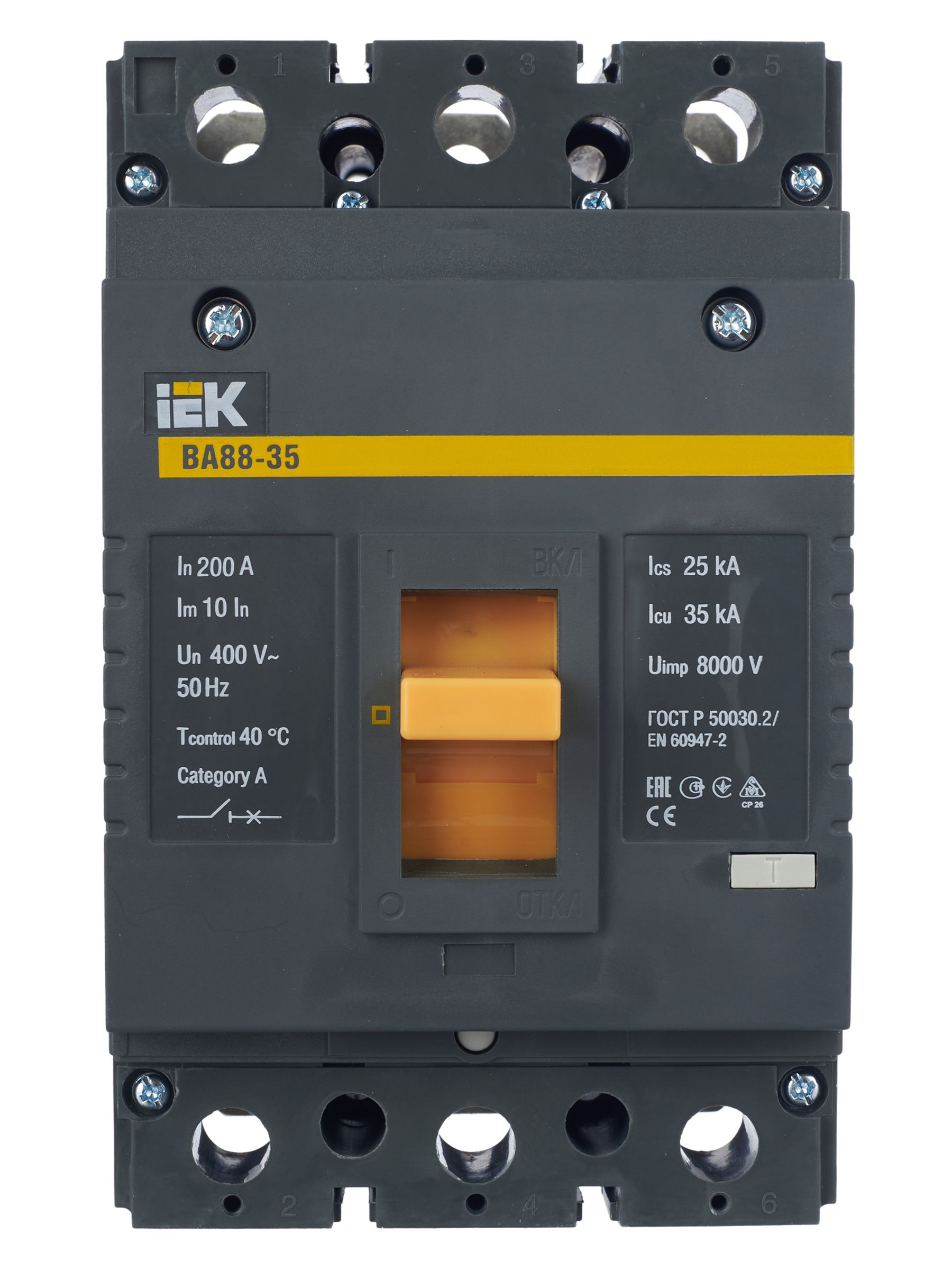 Автомат ВА 88-35 3Р 200А 35кА ИЭК