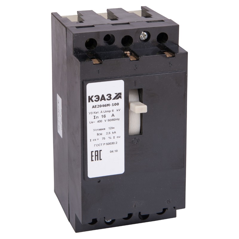 Автомат АЕ 2046М-100-40А-12Iн-400АС-У3-КЭАЗ