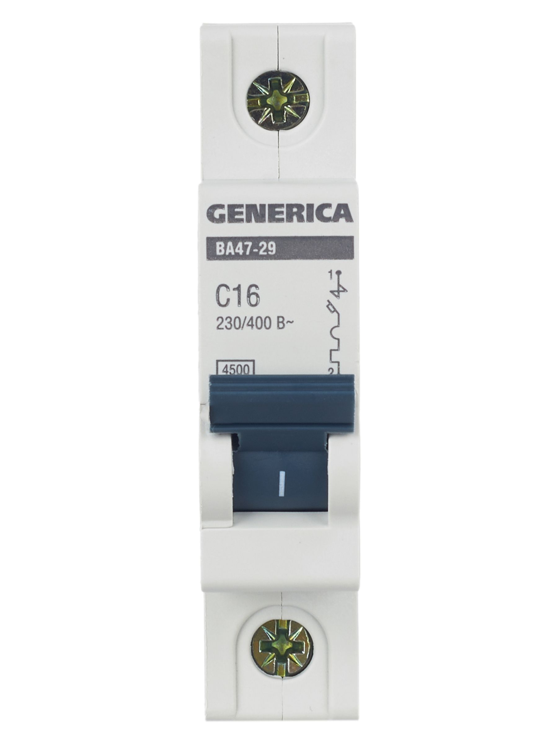 Автомат 1Р ВА 47-29 16 А 4,5кА характеристика С GENERICA ИЭК