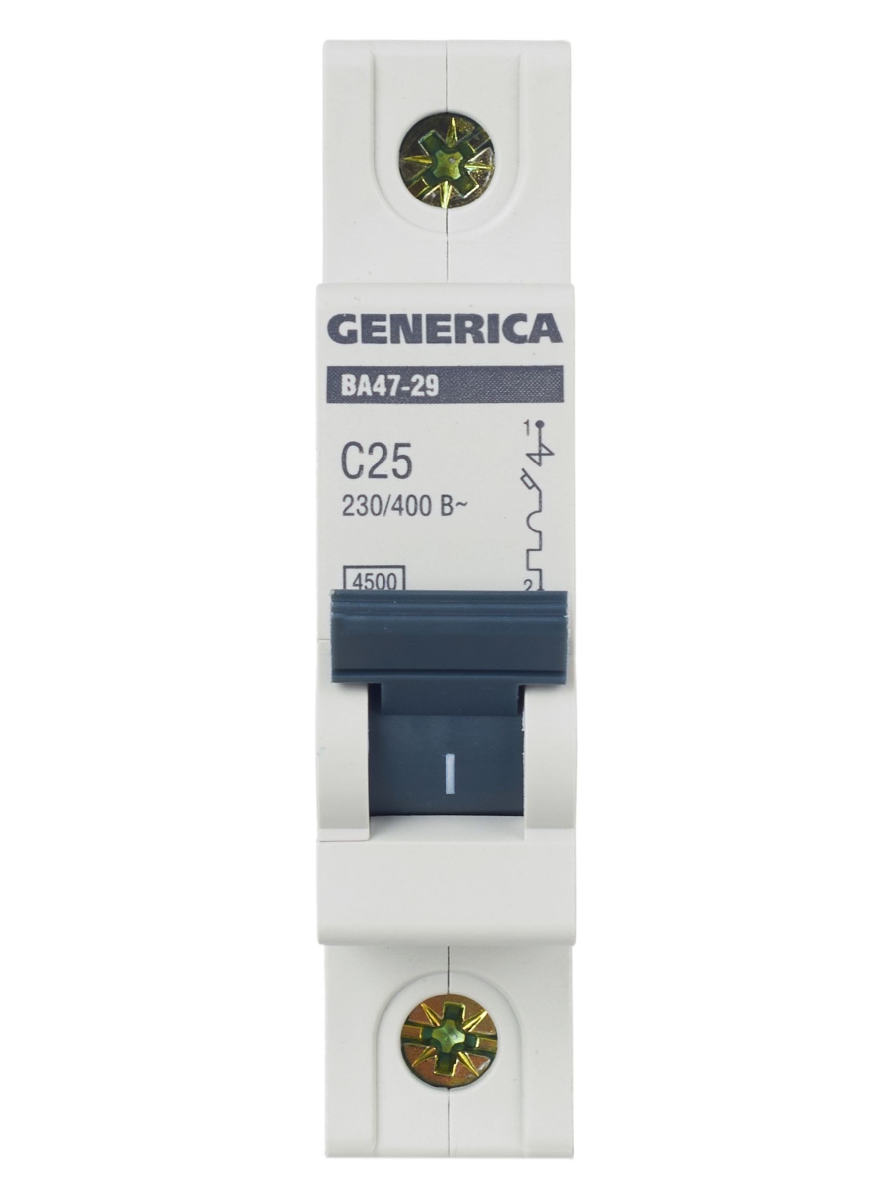 Автомат 1Р ВА 47-29 25 А 4,5кА характеристика С GENERICA ИЭК