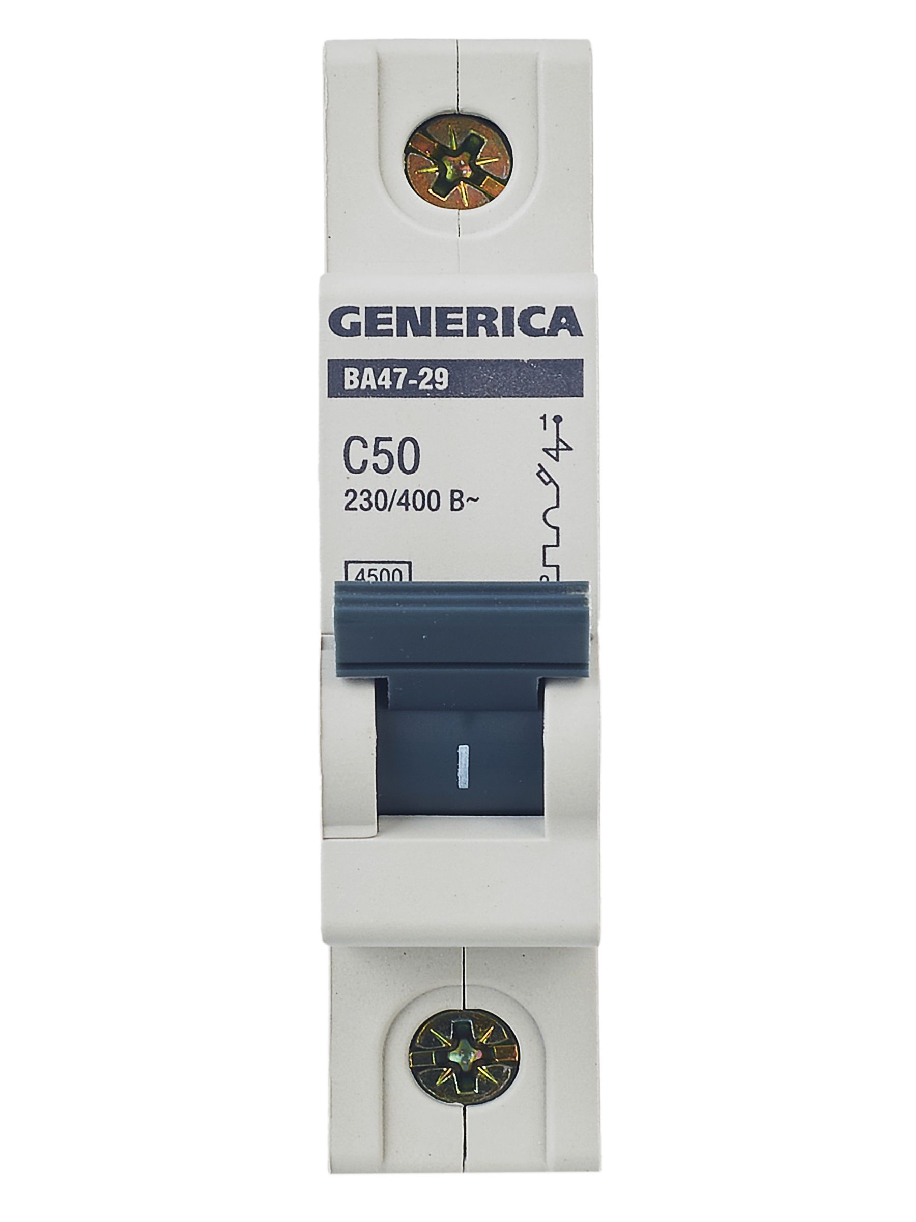 Автомат 1Р ВА 47-29 50 А 4,5кА характеристика С GENERICA ИЭК