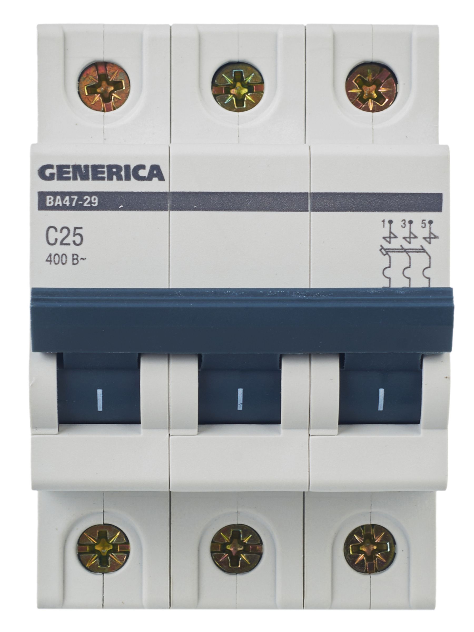 Автомат 3Р ВА 47-29 25 А 4,5кА характеристика С GENERICA ИЭК