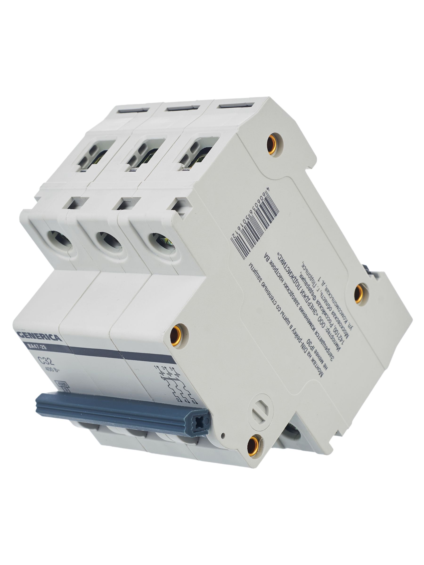 Автомат 3Р ВА 47-29 32 А 4,5кА характеристика С GENERICA ИЭК