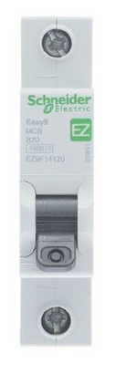Автоматический выключатель EASY 9 1P 20A B 4,5 кА 230В /EZ9F14120/