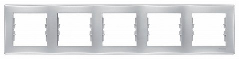 Рамка 5-постовая горизонтальная Алюминий, SDN5800960