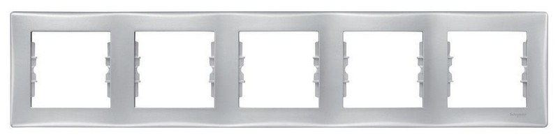 Рамка 5-постовая горизонтальная Алюминий, SDN5800960