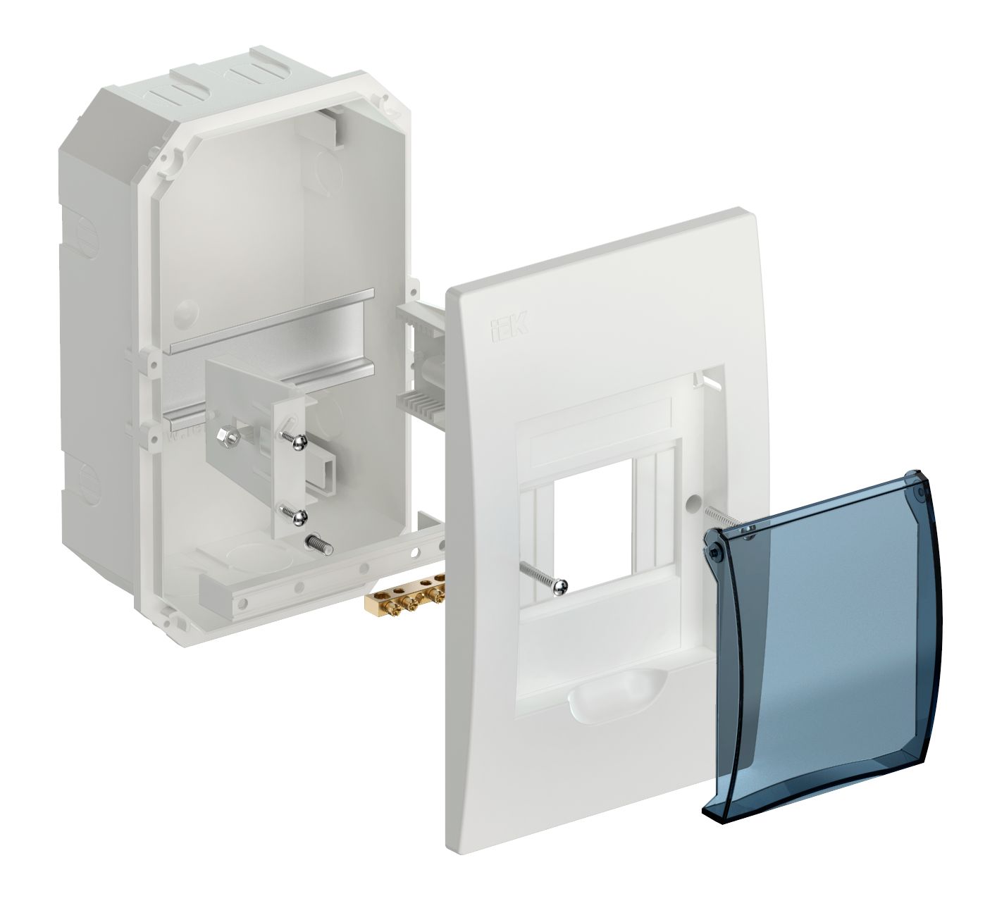 Бокс ЩРВ-П-4 модуля встраиваемый пластик IP41 ИЭК