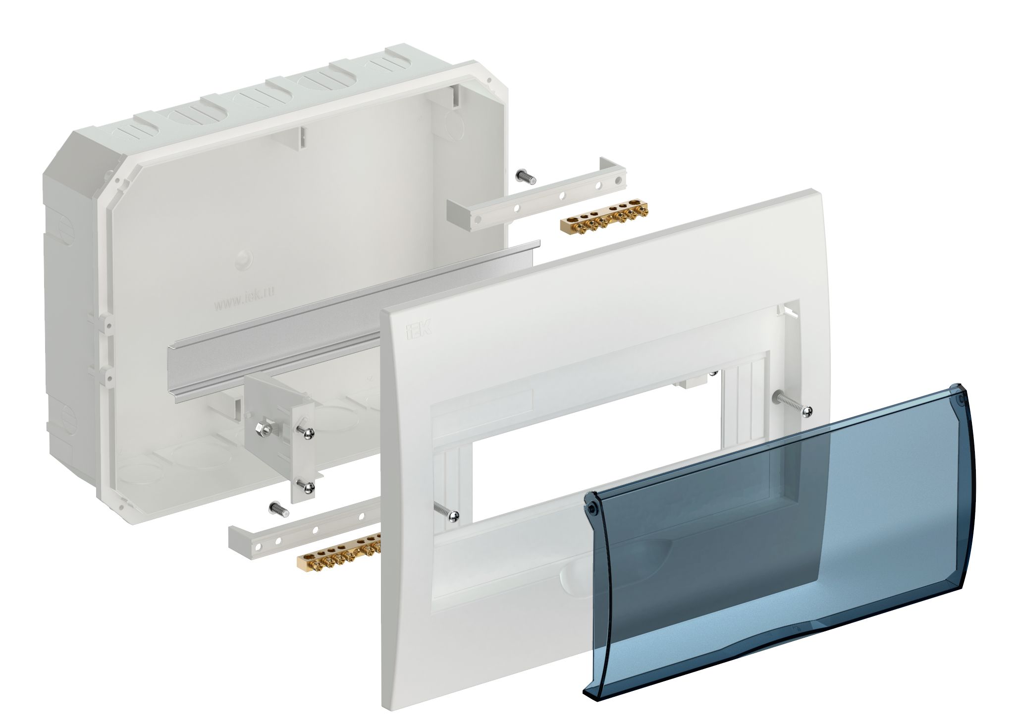 Бокс ЩРВ-П-12 модулей встраиваемый пластик IP41 ИЭК