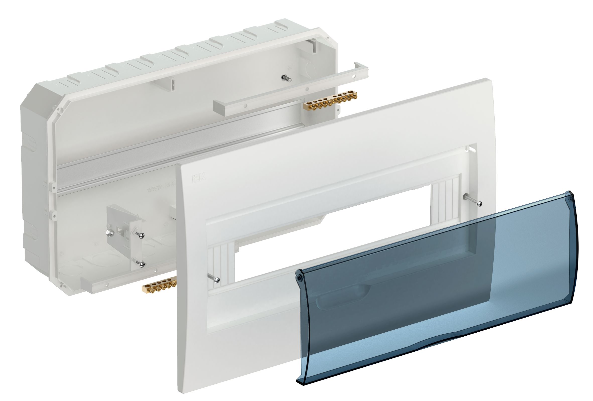 Бокс ЩРВ-П-18 модулей встраиваемый пластик IP41 ИЭК