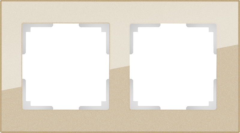 Рамка на 2 поста /WL01-Frame-02 (шампань)