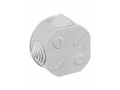 Коробка КМ41237 распаячная для открытой проводки d75х40 мм IP44 (RAL7035, 4 гермоввода) ИЭК