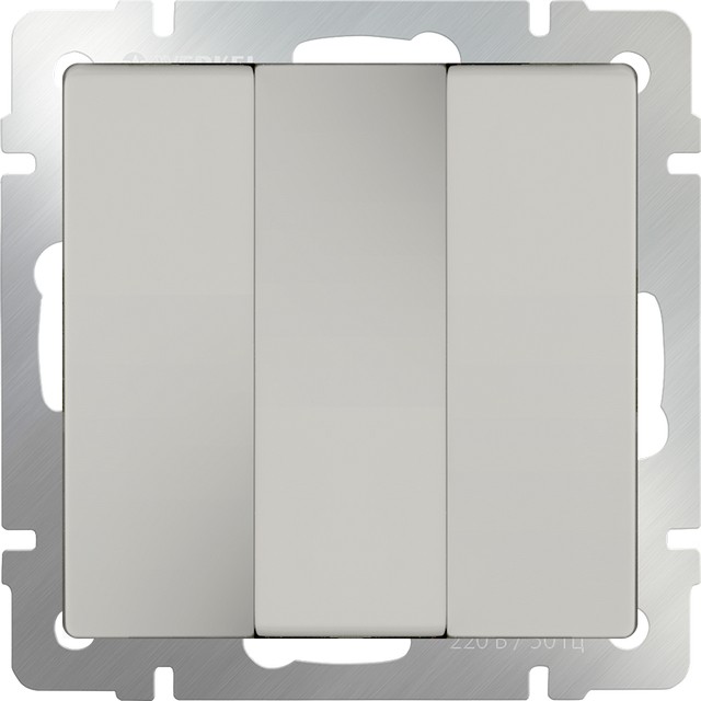Выключатель 3-клавишный /WL03-SW-3G-ivory (слоновая кость)