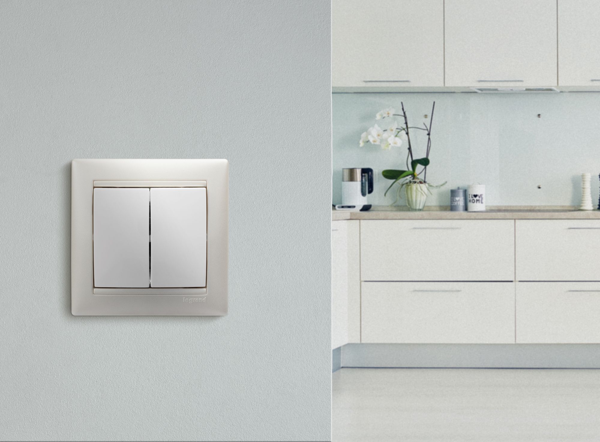 Выключатель 2-клавишный Valena белый /774405/