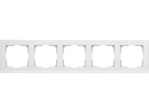 Рамка на 5 постов /WL04-Frame-05-white (белый)