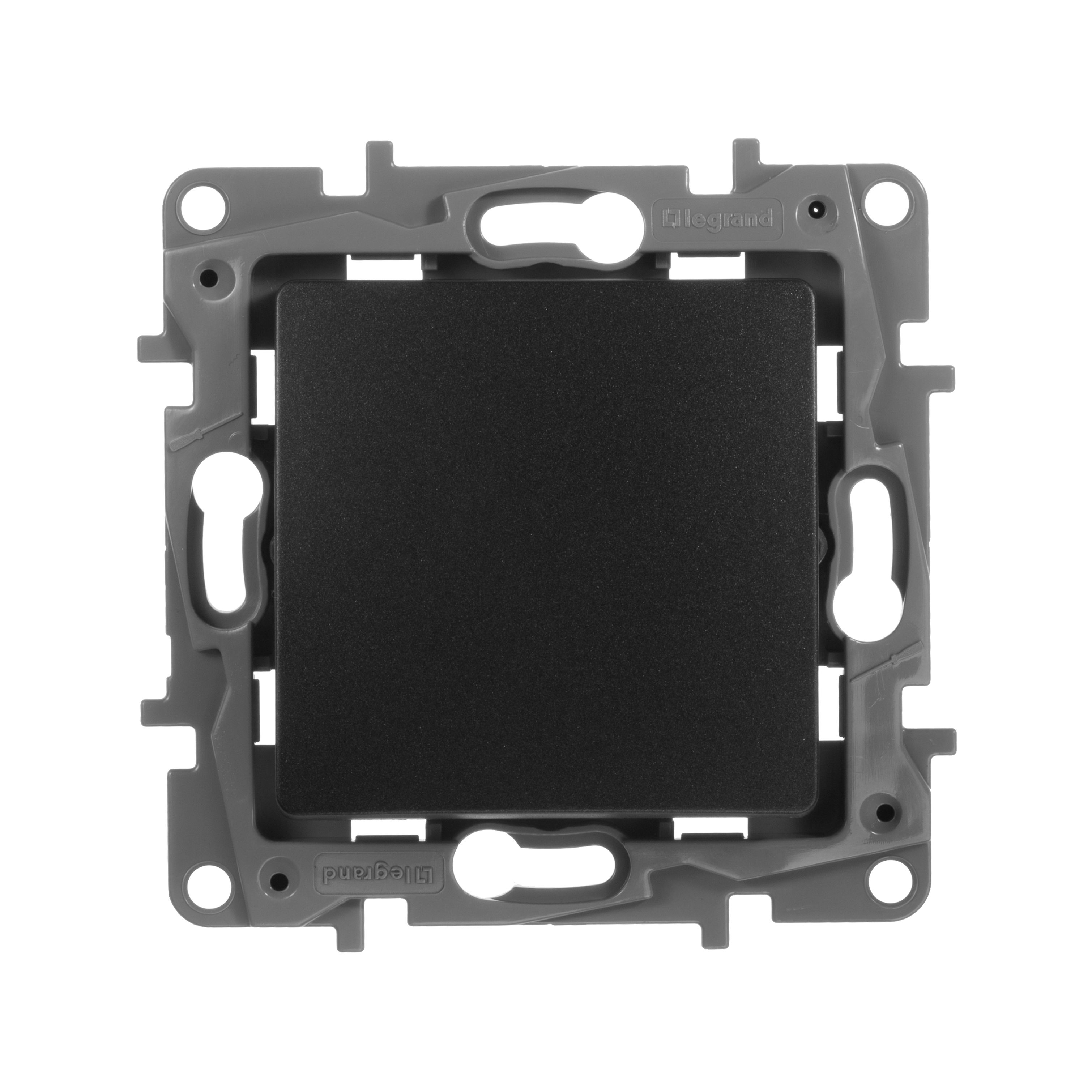 Выключатель 1-клавишный антрацит ETIKA /672601/