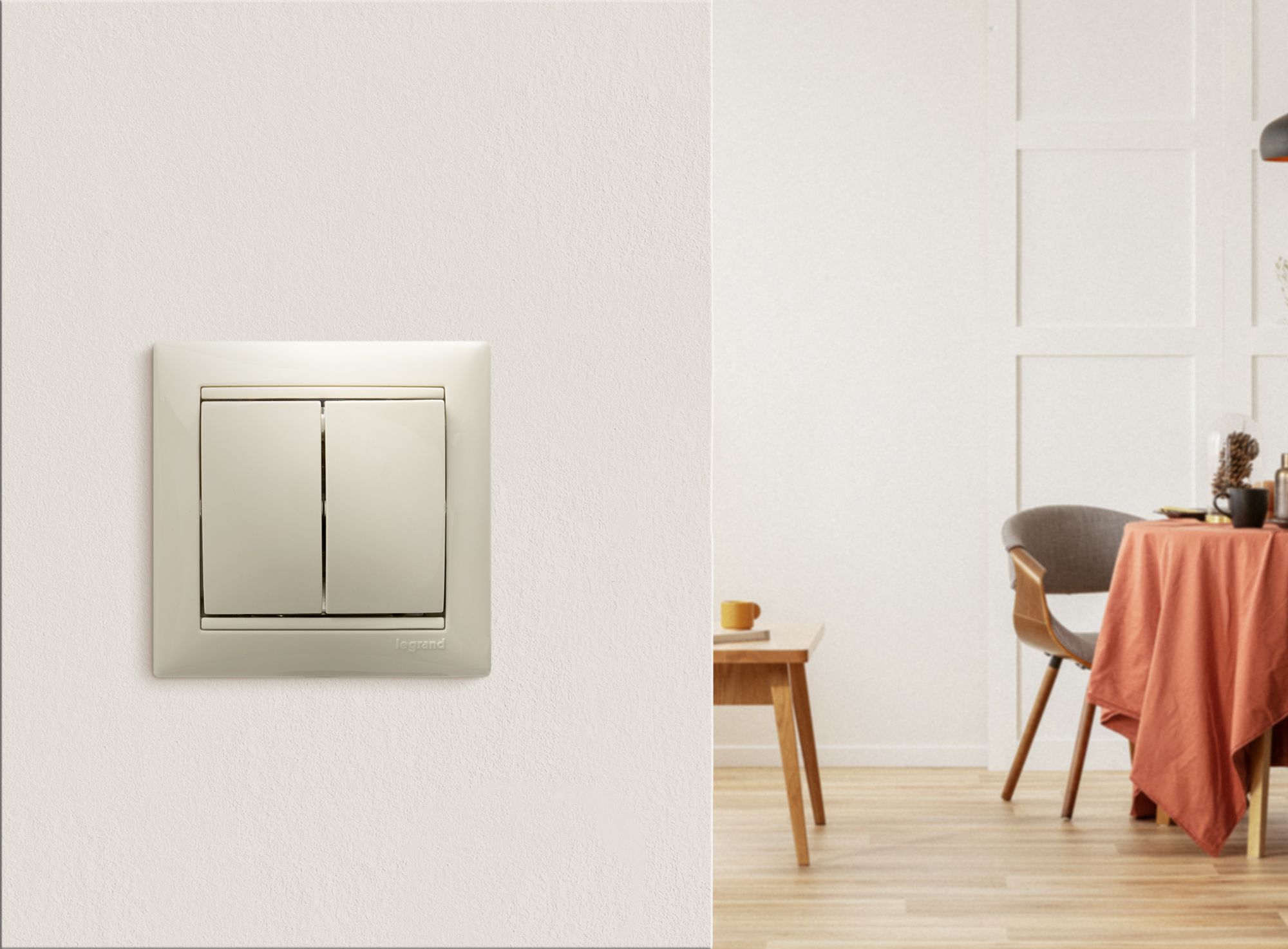 Выключатель 2-клавишный Valena слоновая кость /774305/