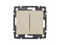 Выключатель 2-клавишный Valena слоновая кость /774305/