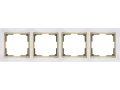 Рамка на 4 поста /WL03-Frame-04-white-GD (белый/золото)