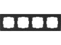 Рамка на 4 поста /WL04-Frame-04-black (черный)