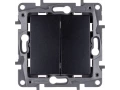 Выключатель 2-клавишный антрацит ETIKA /672602/