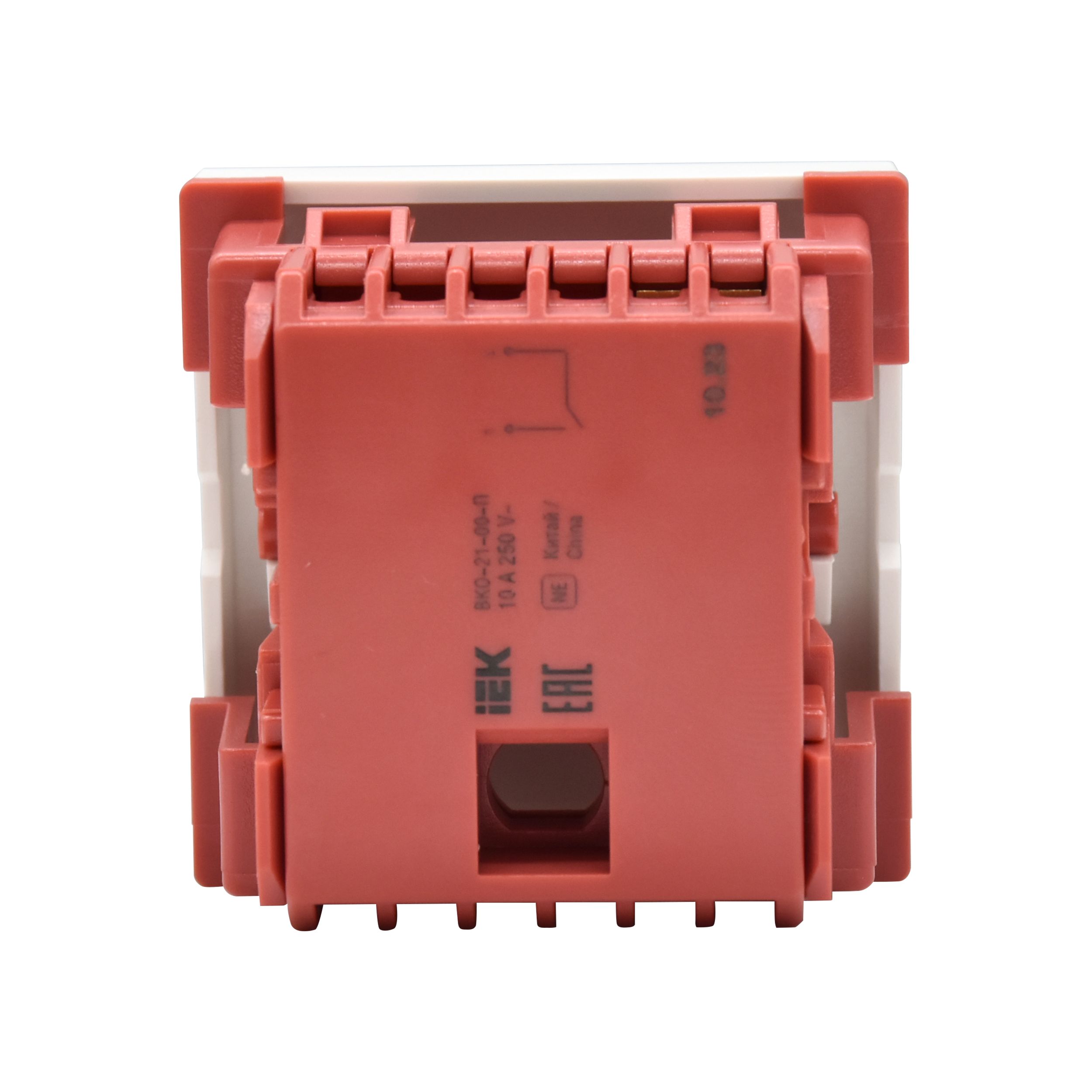 Выключатель одноклавишный на 2 модуля. ВКО-21-00-П ИЭК