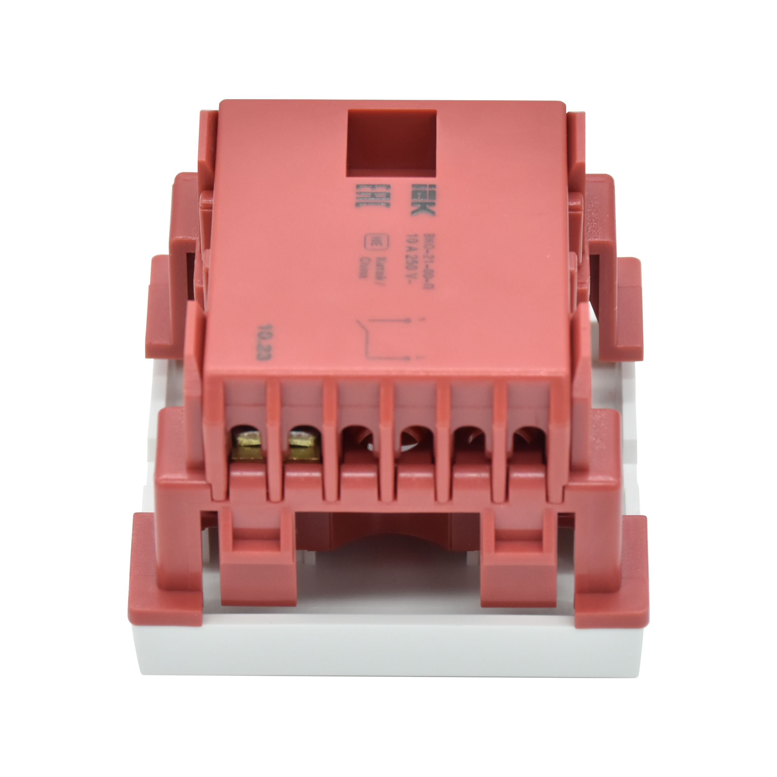 Выключатель одноклавишный на 2 модуля. ВКО-21-00-П ИЭК