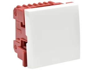 Выключатель одноклавишный на 2 модуля. ВКО-21-00-П ИЭК