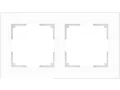 Рамка на 2 поста /WL01-Frame-02 (белый, стекло)