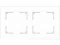 Рамка на 2 поста /WL01-Frame-02 (белый, стекло)