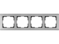 Рамка на 4 поста /WL02-Frame-04 (глянцевый никель)