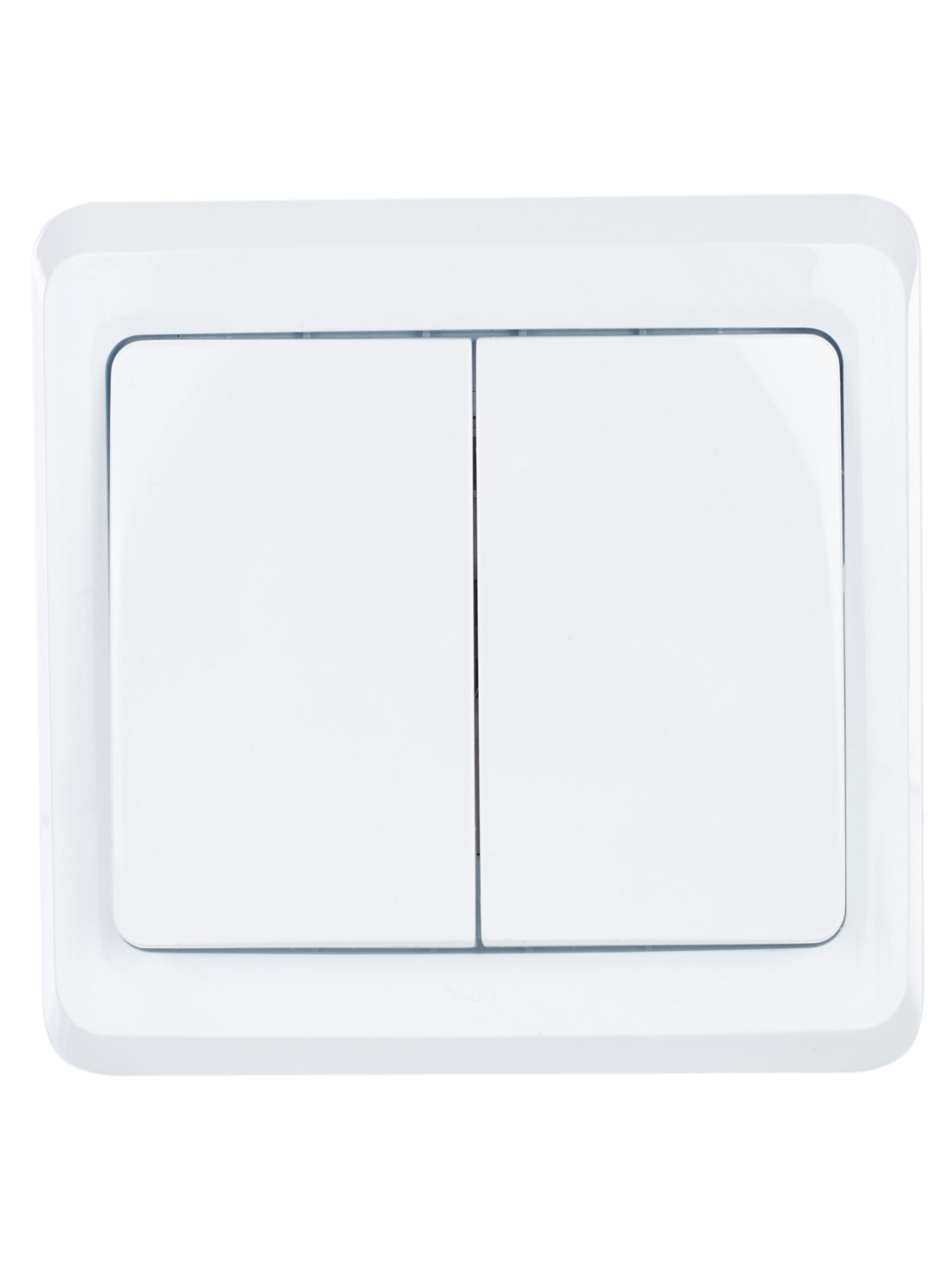 Выключатель 2-клавишный ВС10-2-0-ВБ 10А ВЕГА (белый) ИЭК