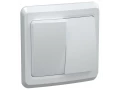 Выключатель 2-клавишный ВС10-2-0-ВБ 10А ВЕГА (белый) ИЭК