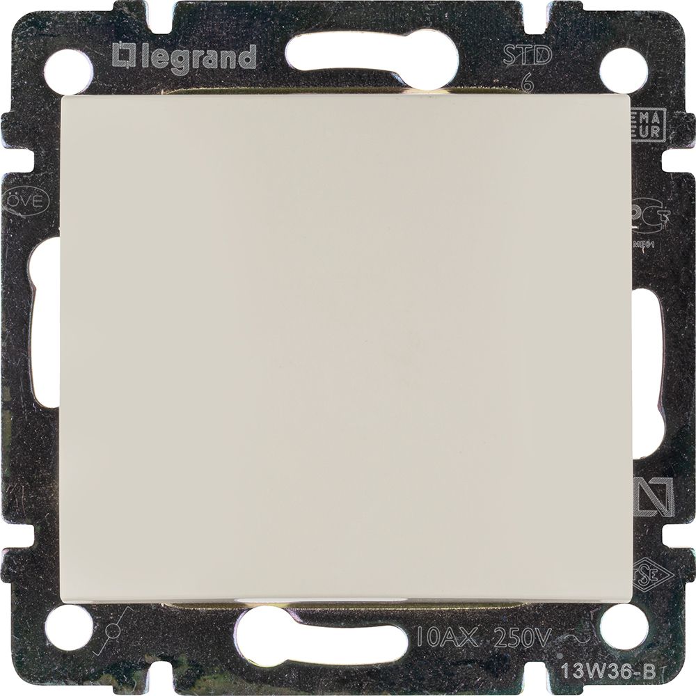 Выключатель 1-клавишный. Valena слоновая кость /774306/