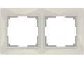 Рамка на 2 поста /WL03-Frame-02 (слоновая кость, basic)