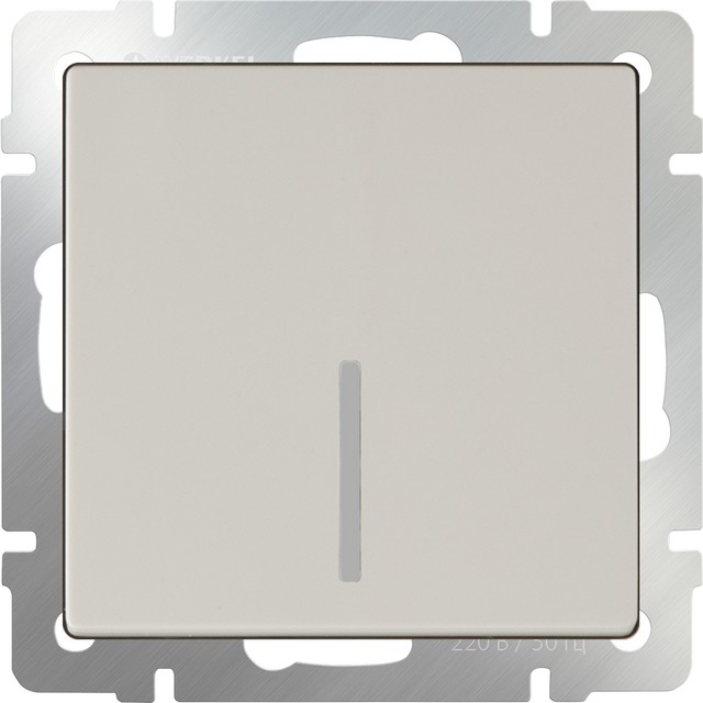 Выключатель 1-клавишный с подсветкой /WL03-SW-1G-LED (слоновая кость)