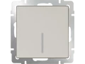 Выключатель 1-клавишный с подсветкой /WL03-SW-1G-LED (слоновая кость)