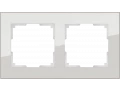 Рамка на 2 поста /WL01-Frame-02 (дымчатый, стекло)