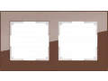 Рамка на 2 поста /WL01-Frame-02 (мокко)