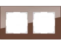 Рамка на 2 поста /WL01-Frame-02 (мокко)