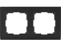 Рамка на 2 поста /WL04-Frame-02-black (черный)