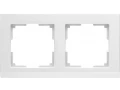 Рамка на 2 поста /WL04-Frame-02-white (белая)
