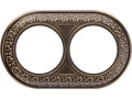 Рамка на 2 поста /WL07-Frame-02 (бронза)