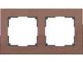 Рамка на 2 поста /WL11-Frame-02 (коричневый алюминий)